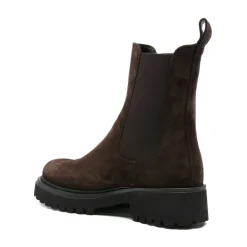 Botas de Ante Negras con Punta Almendra