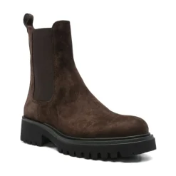 Botas de Ante Negras con Punta Almendra