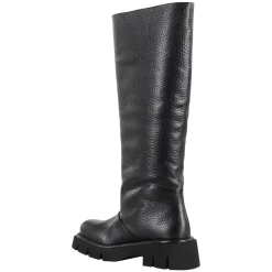 Botas de cuero martillado negro