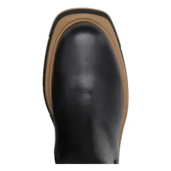 Botas de Cuero Negras con Cremallera