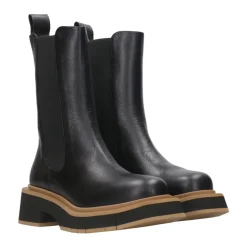 Botas de Cuero Negras con Cremallera