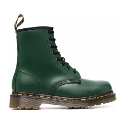 Botas de Cuero Verde Bosque con Cordones