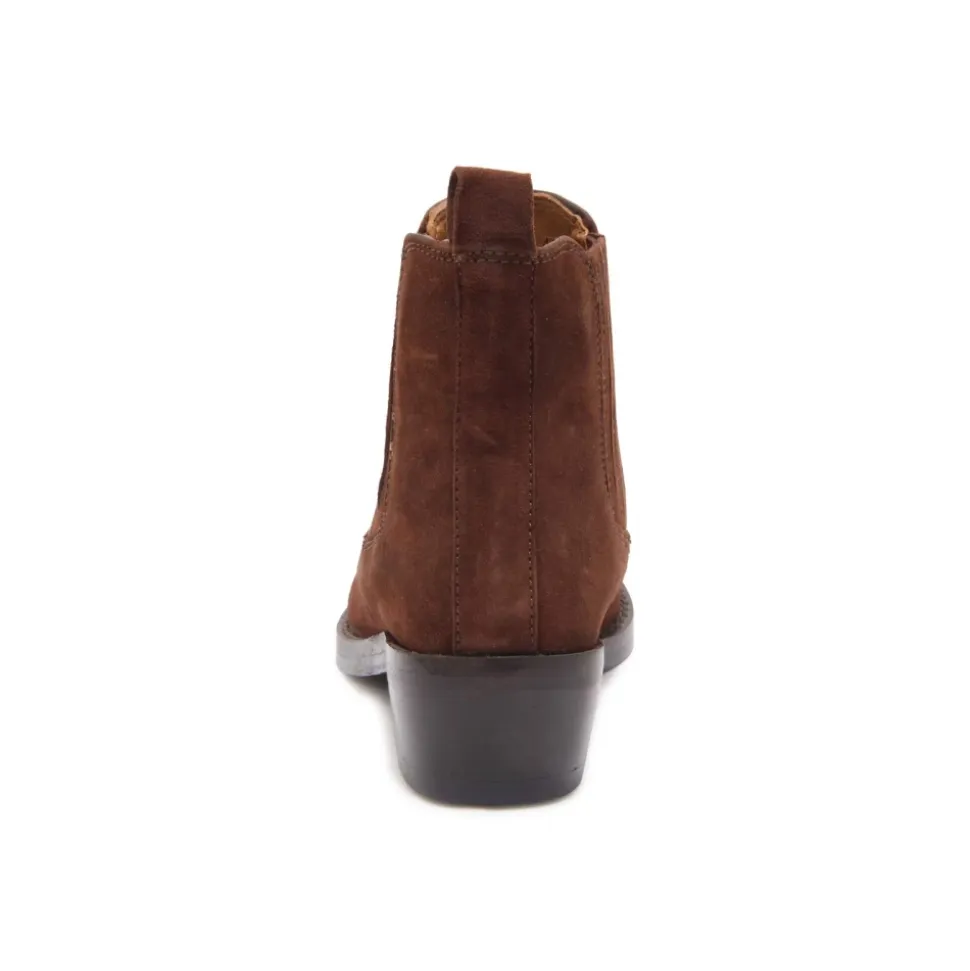 Botines Adel marrones con tacón de 4 cm