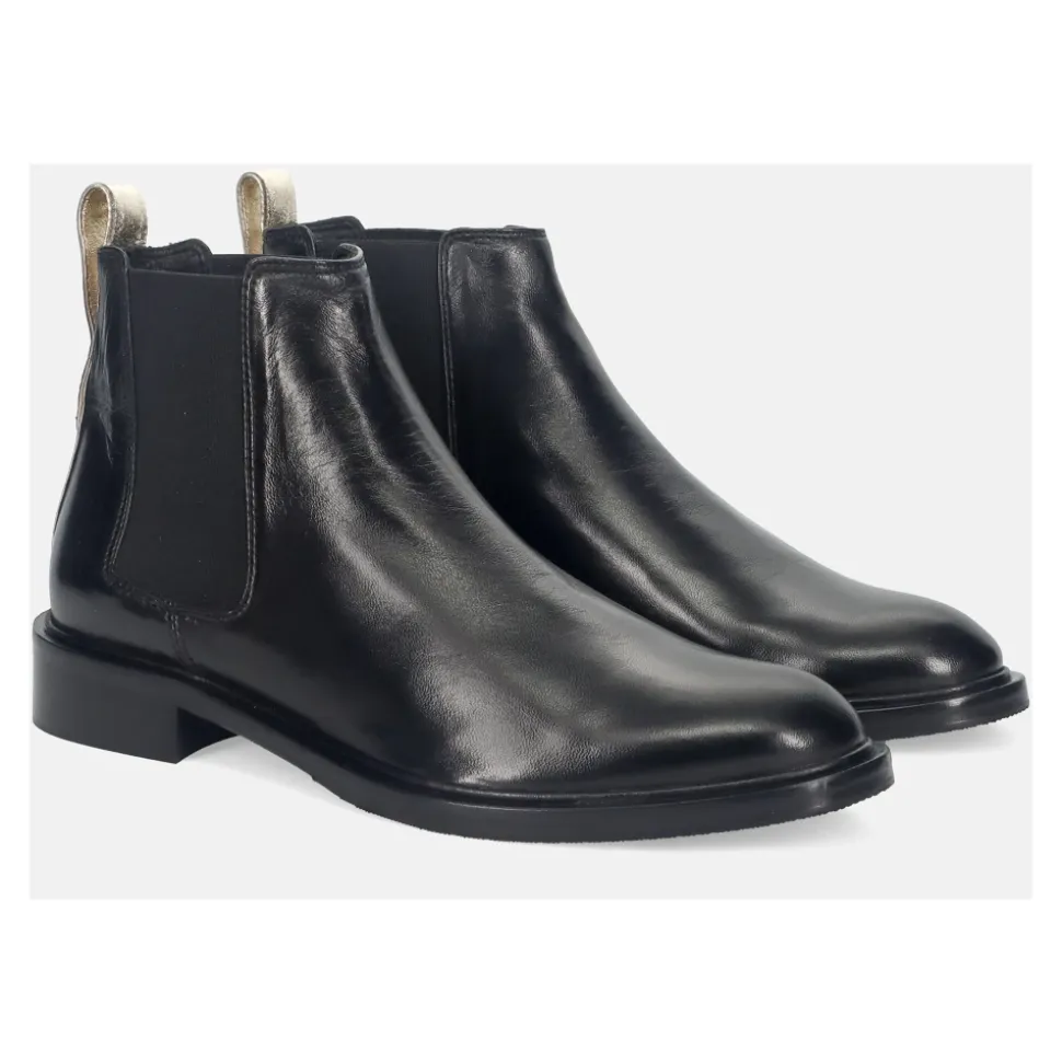 Botines Chelsea de Cuero Negro