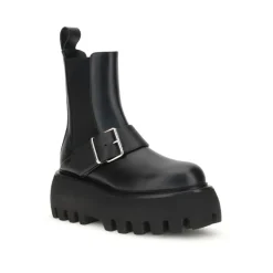 Botines con correa y punta redonda