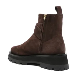 Botines de Ante Marrón con Perla