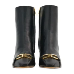 Botines de Cuero con Tacón Marilena 60