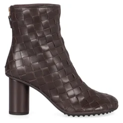 Botines de Cuero Tejido