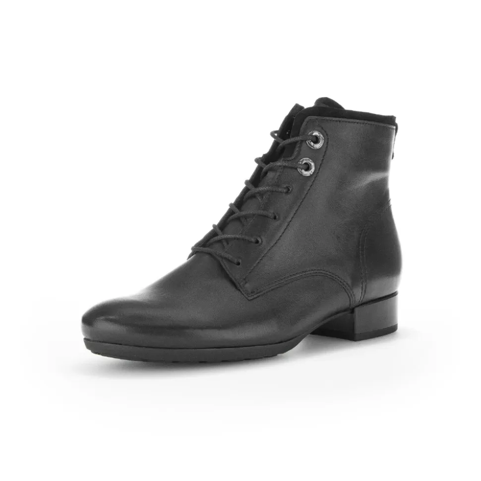 Botines negros con cordones para mujeres