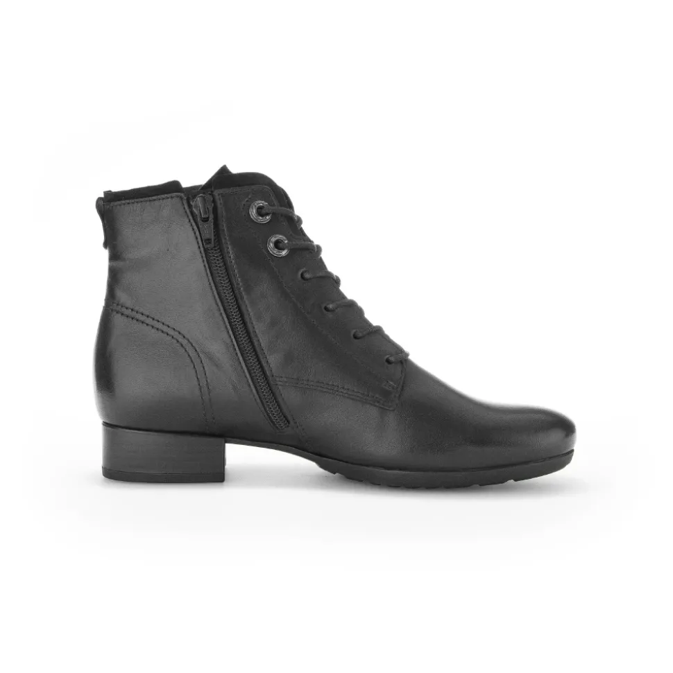Botines negros con cordones para mujeres