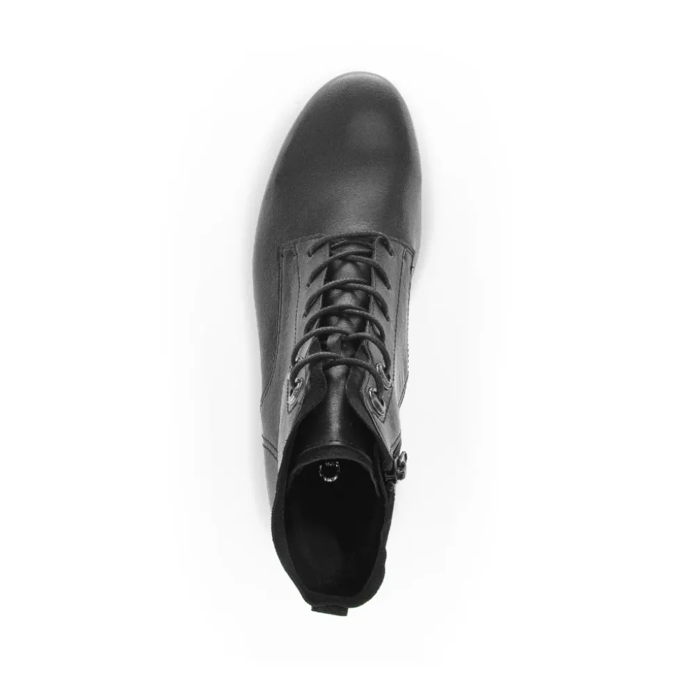Botines negros con cordones para mujeres