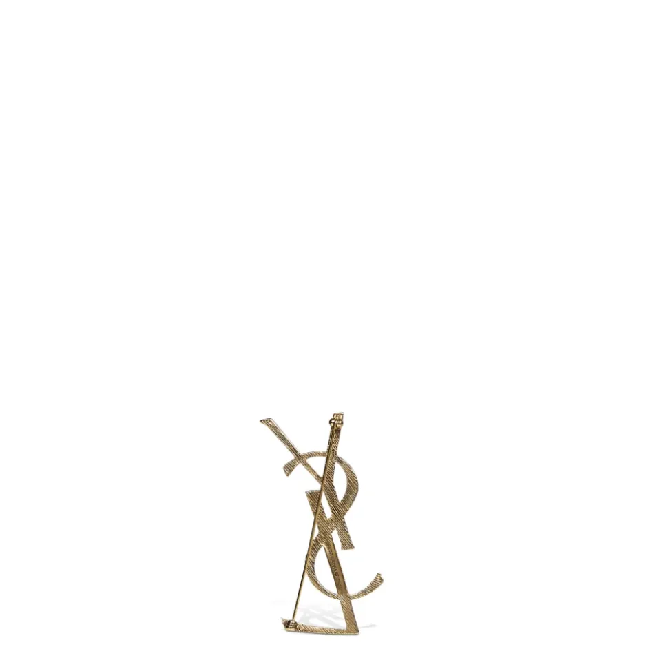 Broche Texturizado Monogram de Saint Laurent