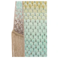 Bufanda Beige con Flecos y Degradado