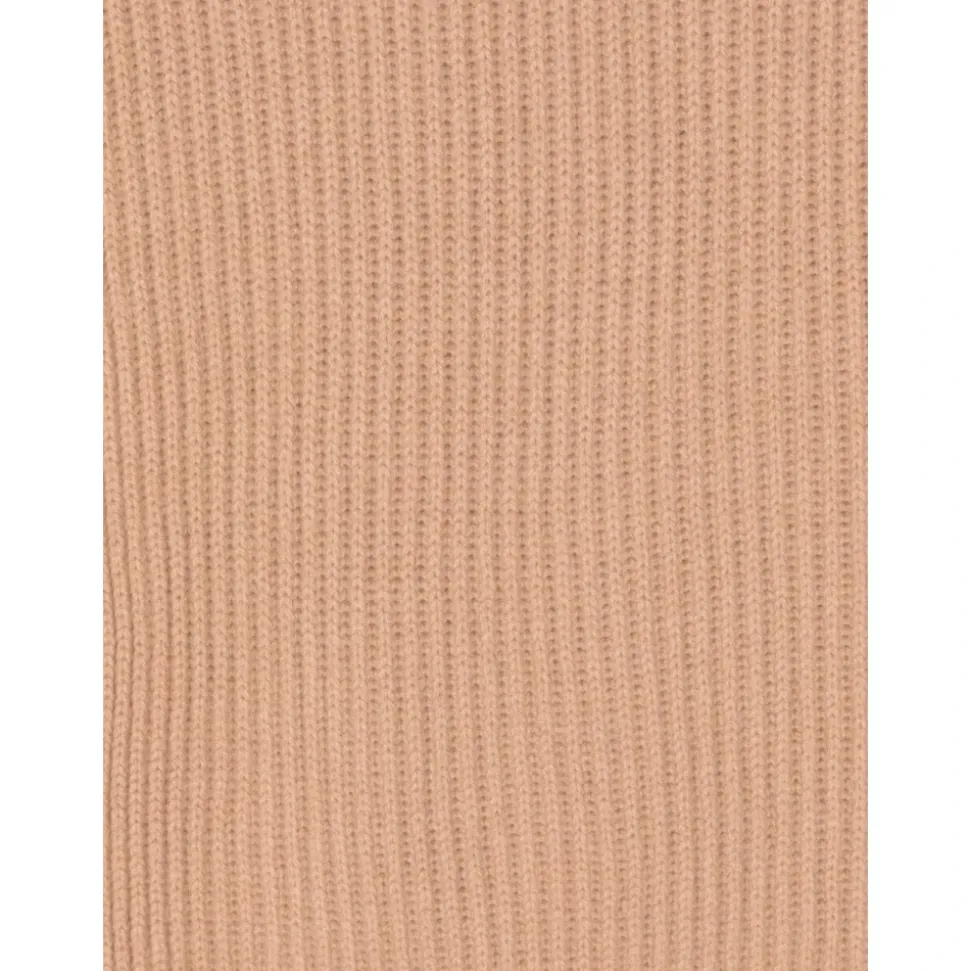 Bufanda de Invierno Beige con Punto de Cárdigan