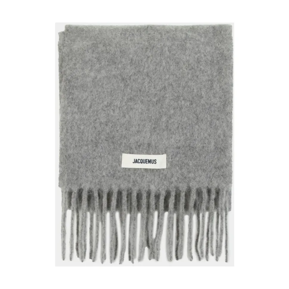 Bufanda de Lana Gris - Estilo Carro