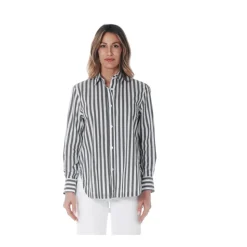 Camicia in cotone a fantasia rigata