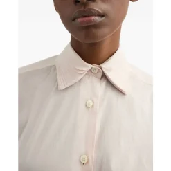 Camisa Bordada de Muselina de Algodón