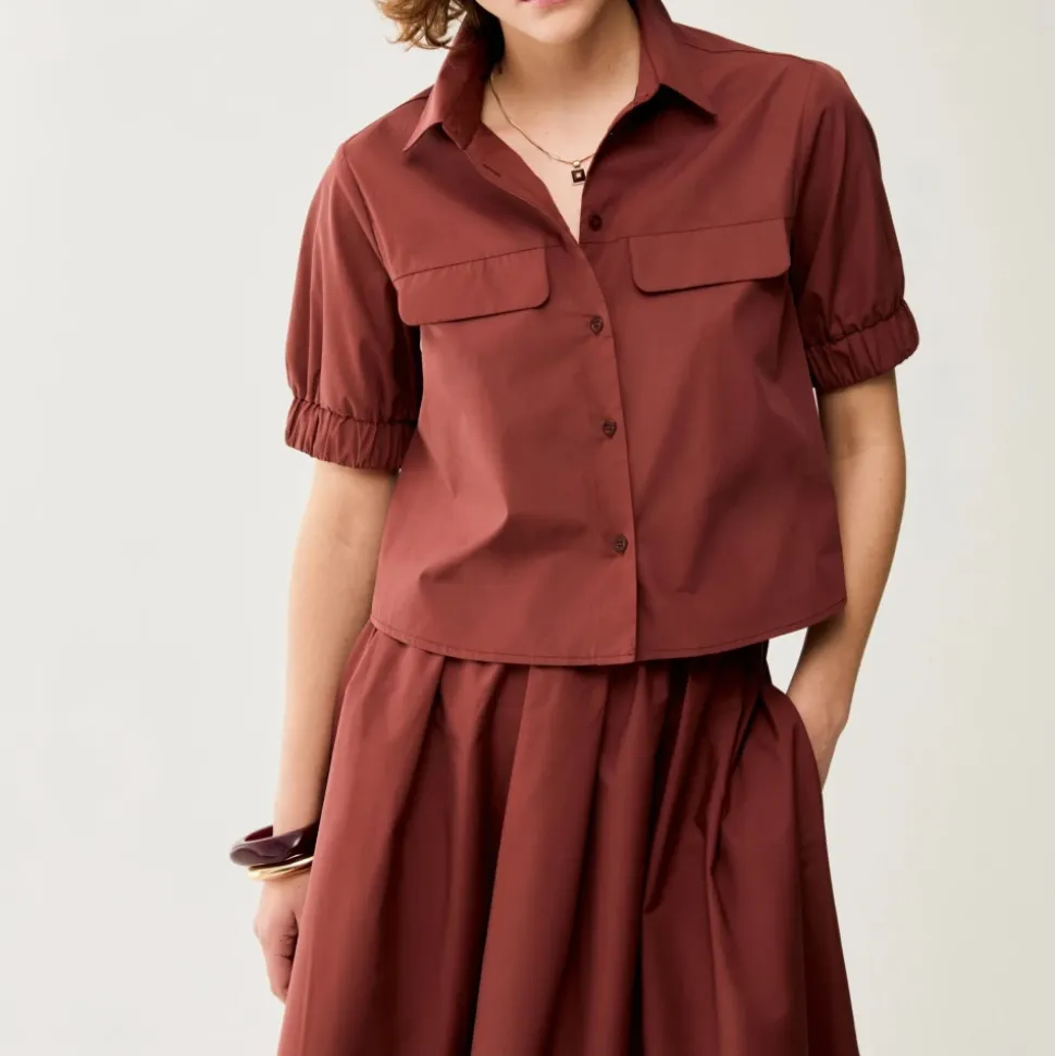 Camisa Corta de Popelina