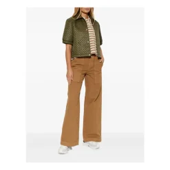 Camisa de manga corta acolchada y con estampado floral