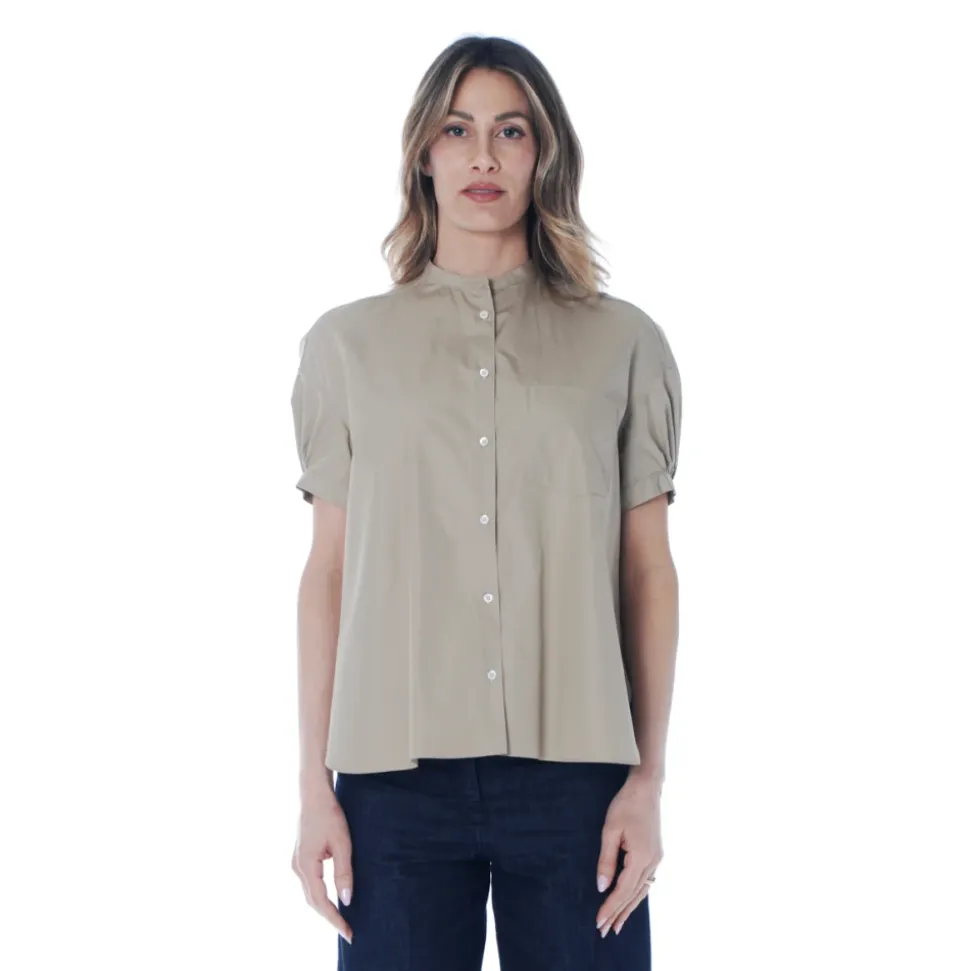 Camisa de Popelina de Manga Corta