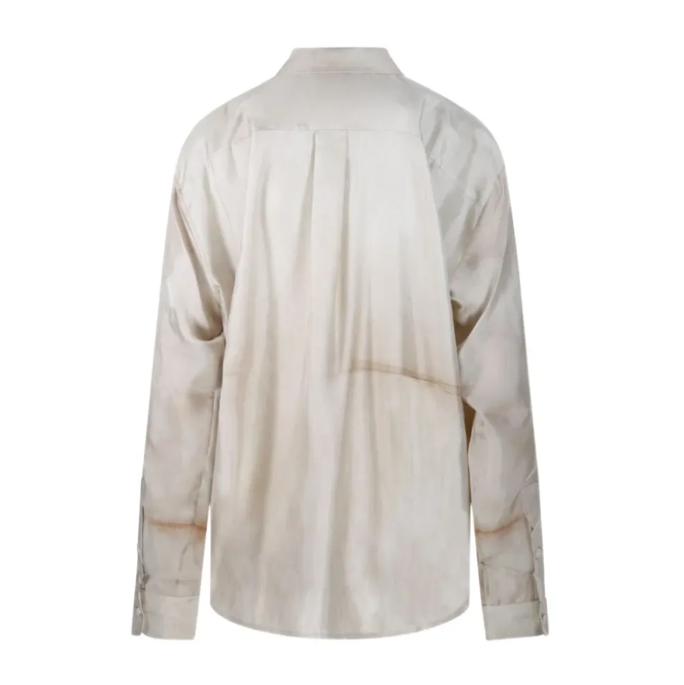 Camisa de seda estampada