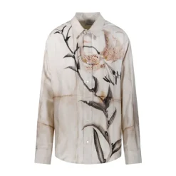 Camisa de seda estampada