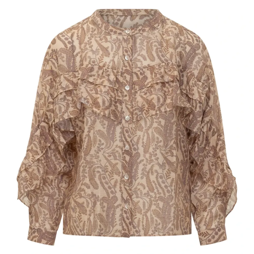 Camisa Paisley con Volantes Tunella