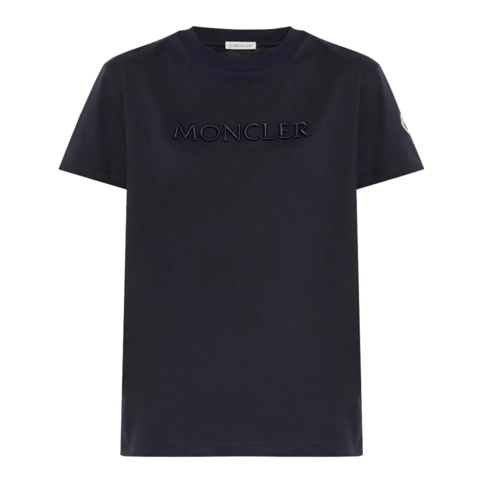 Camiseta Azul Marino con Parche del Logo