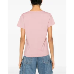 Camiseta con Cuello en V y Bordado