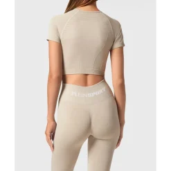 Camiseta Corta Sin Costuras con Cuello en V