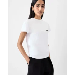 Camiseta de Algodón Blanco Gros Grain