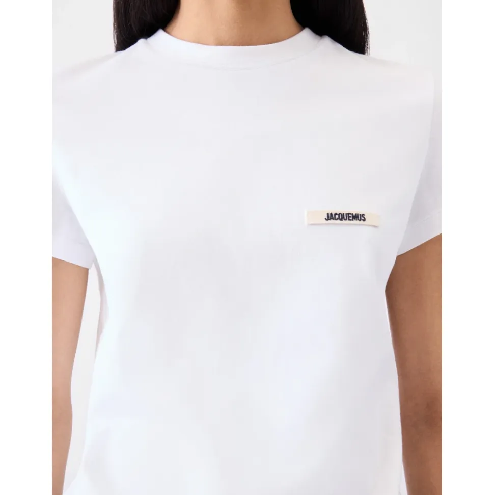 Camiseta de Algodón Blanco Gros Grain