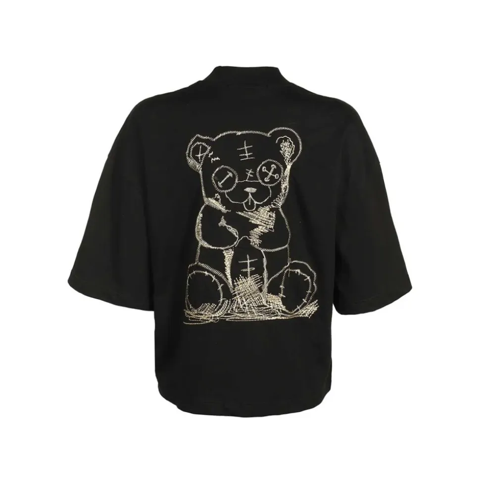 Camiseta de algodón bordada
