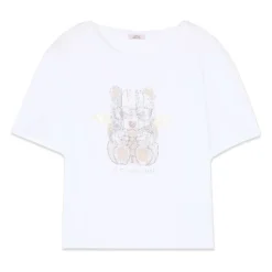 Camiseta de algodón con apliques