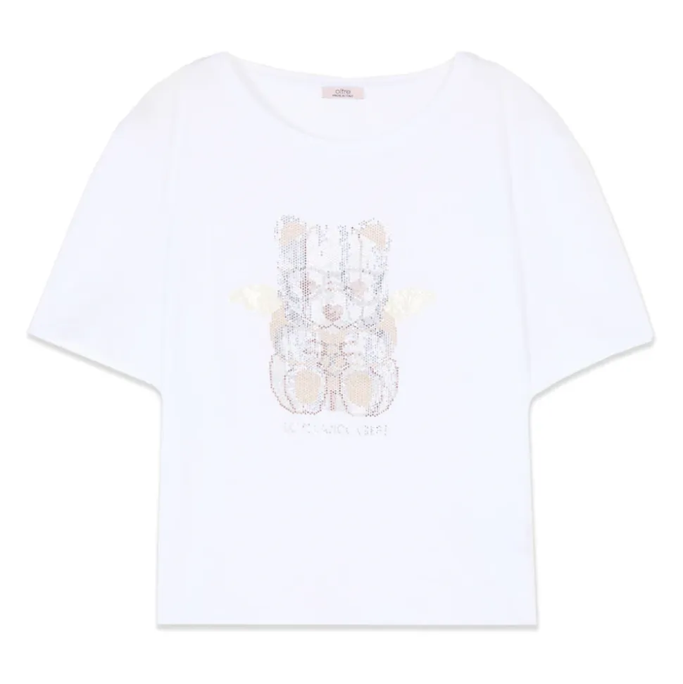 Camiseta de algodón con apliques