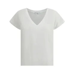 Camiseta de algodón con cuello en V
