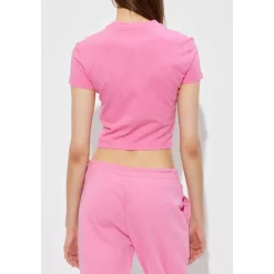Camiseta de algodón con estampado y adornos