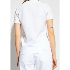 Camiseta de algodón con logo de cristal