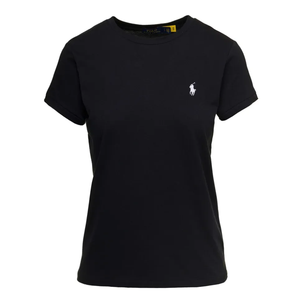 Camiseta de Algodón de Cuello Redondo