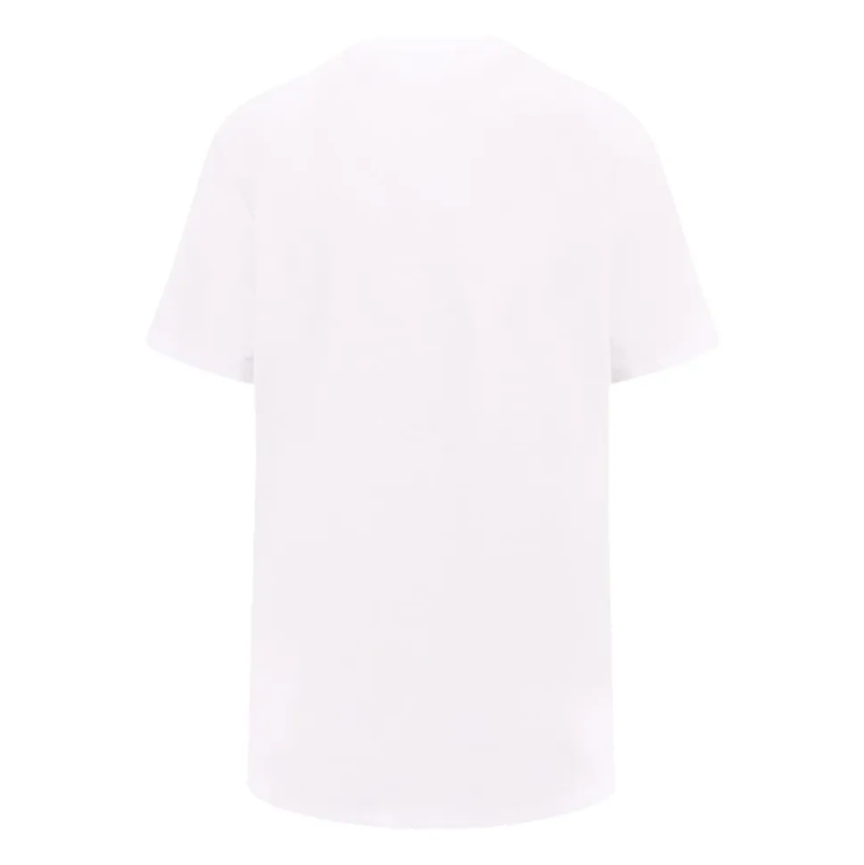 Camiseta de lino con logo flocado
