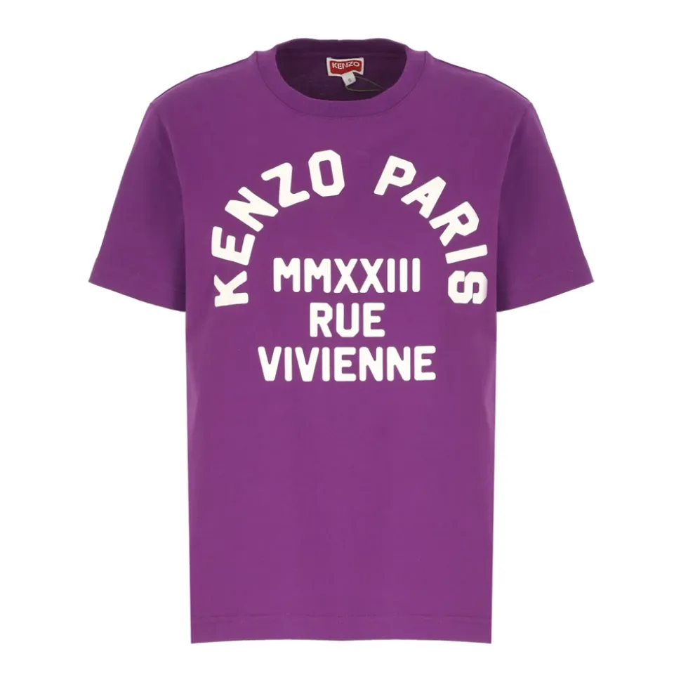 Camiseta Elegante de Algodón Morado