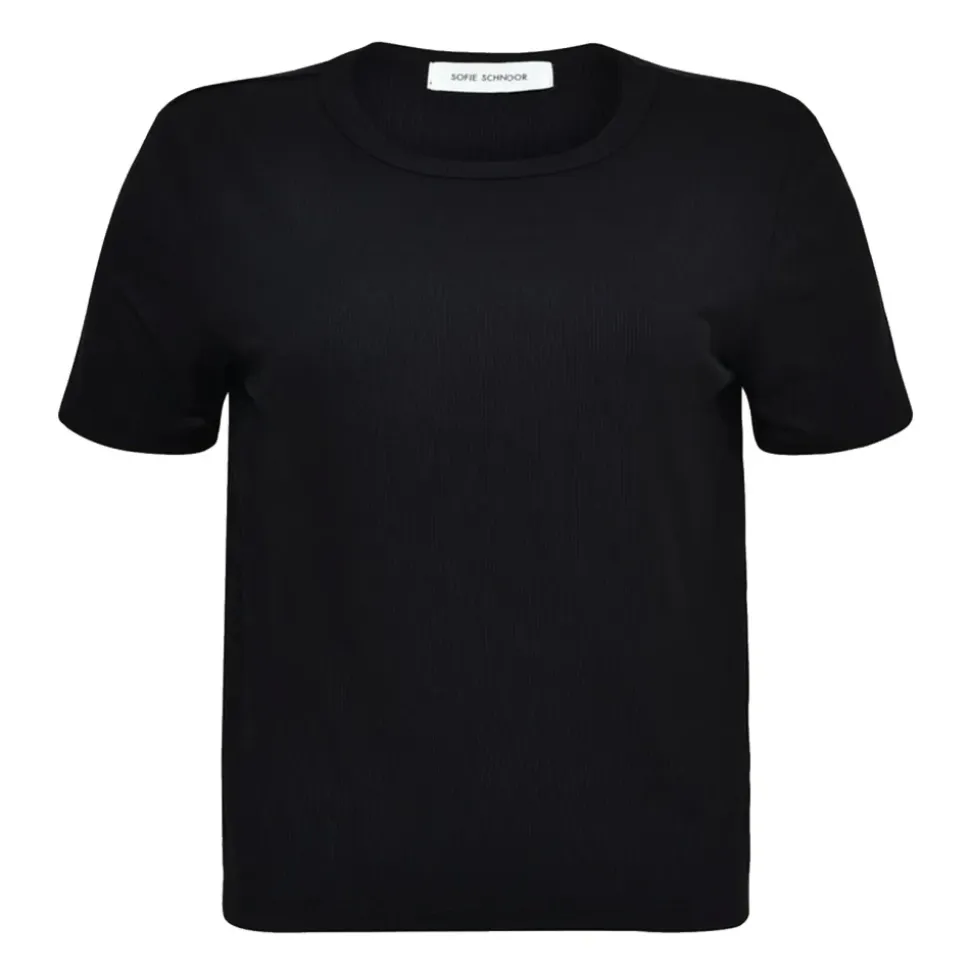 Camiseta negra con mangas cortas