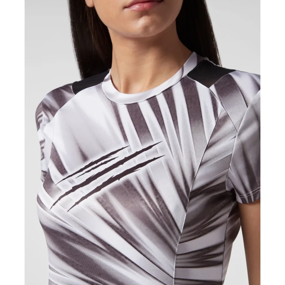 Camiseta Tie-dye Cuello Redondo Manga Corta Scratch
