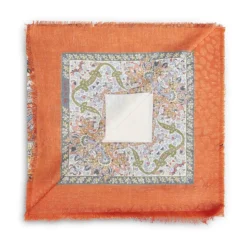 Chal de Jacquard Floral con Diseño Paisley