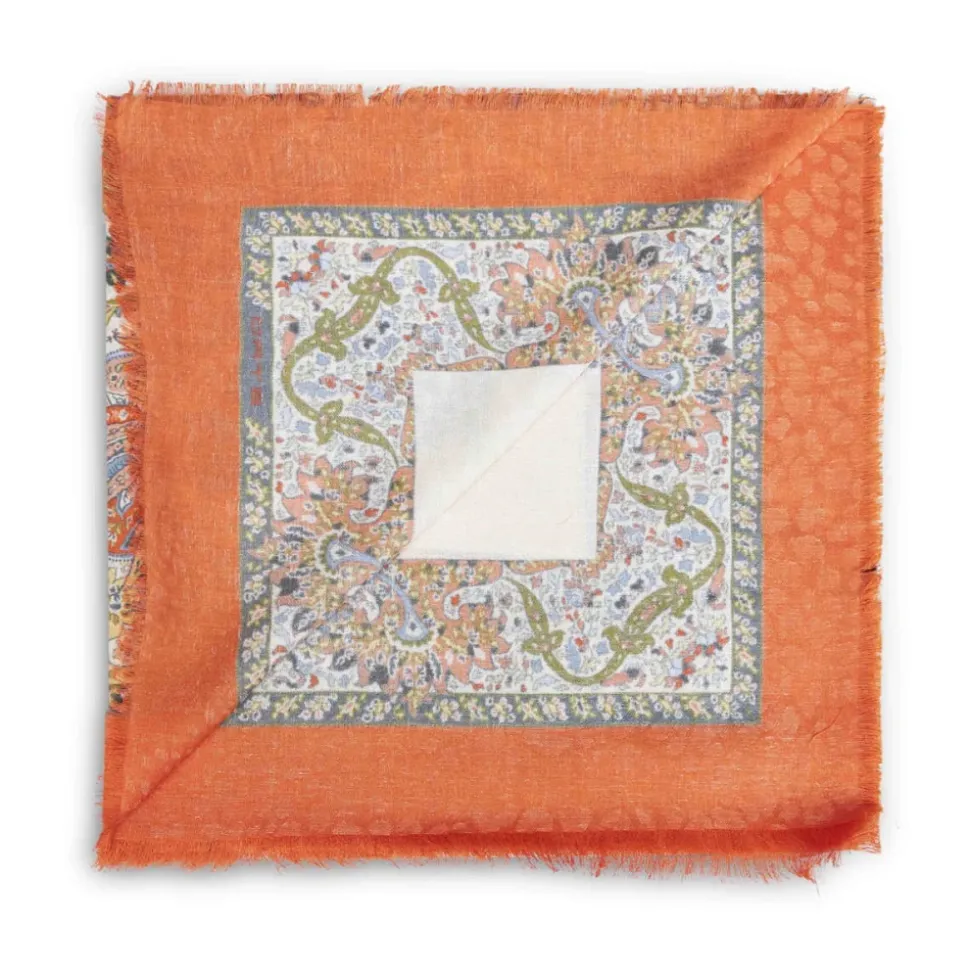 Chal de Jacquard Floral con Diseño Paisley