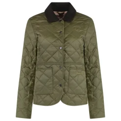 Chaqueta acolchada con cuello de pana