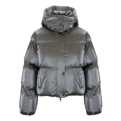 Chaqueta Acolchada Corta con Cuello Alto