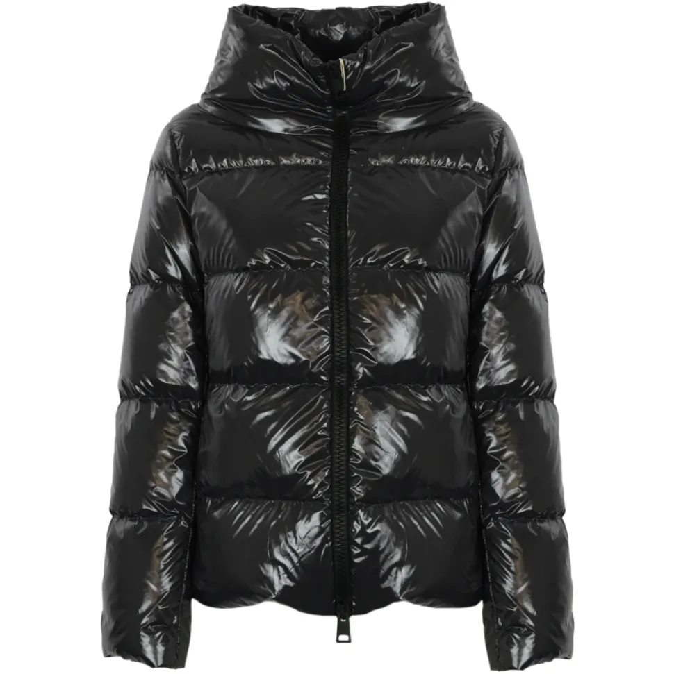Chaqueta Acolchada Gris Brillante
