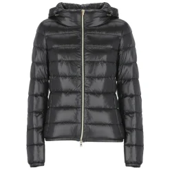 Chaqueta Acolchada Negra con Cuello Alto