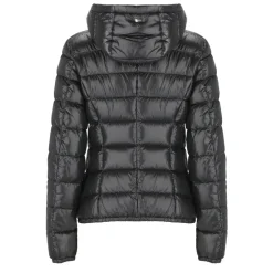 Chaqueta Acolchada Negra con Cuello Alto